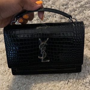 YSL black python purse 100% authentic.
